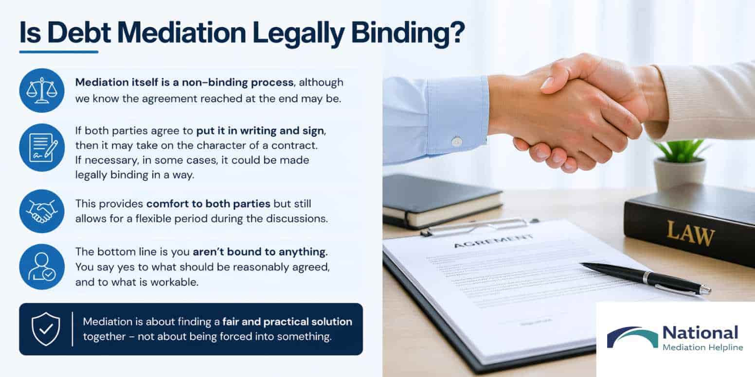 Is Debt Mediation Legally Binding Colchester